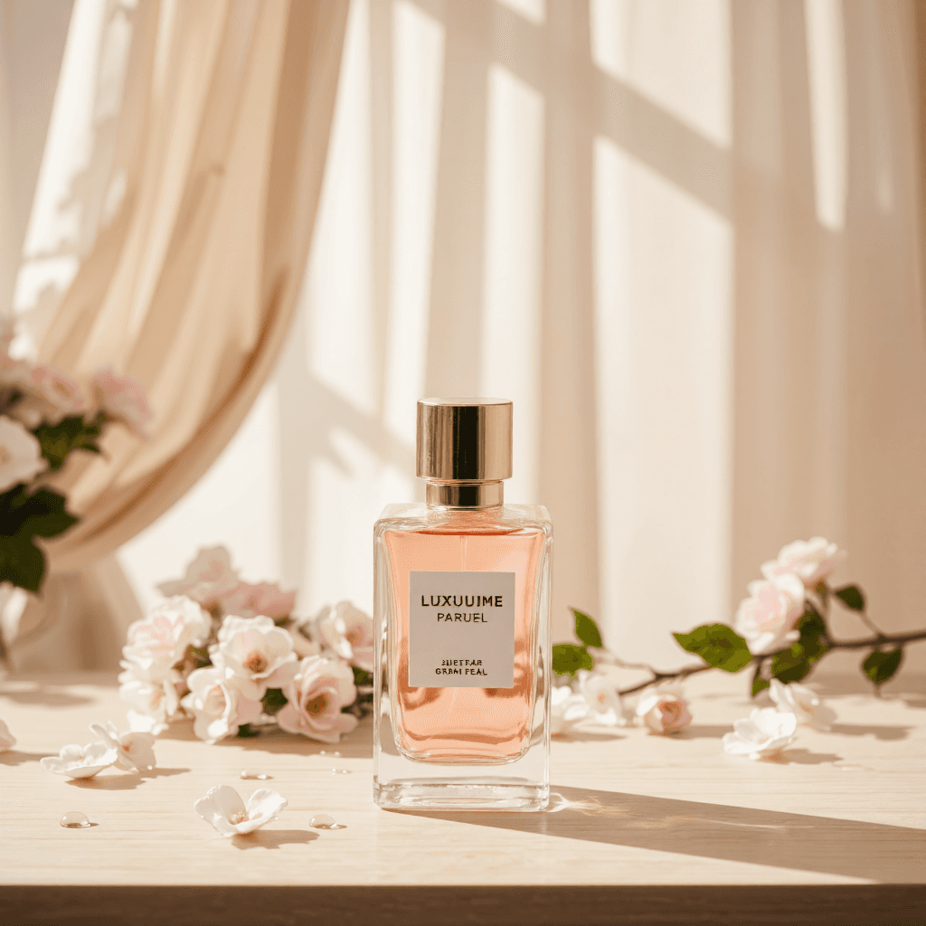 product photography of perfume bottle