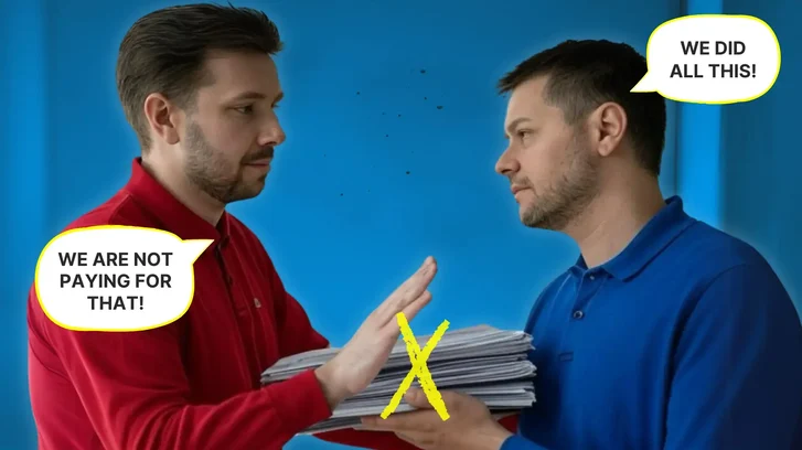 ajusteur et client parlant du paiement