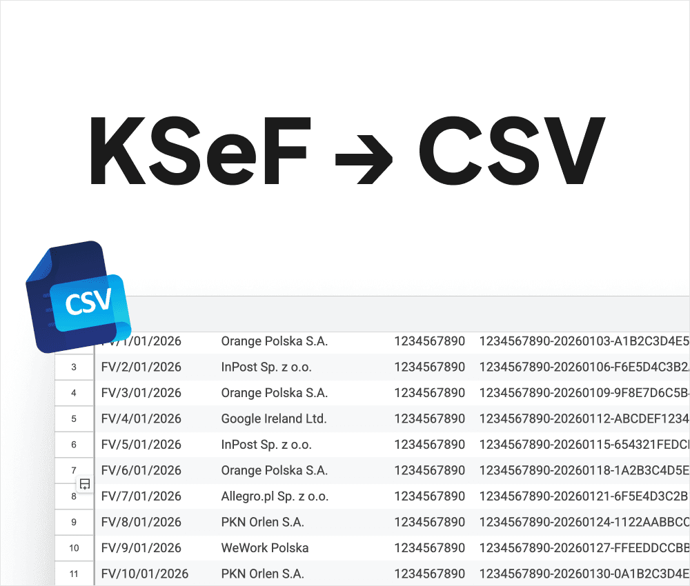 Faktury z KSeF w formacie CSV