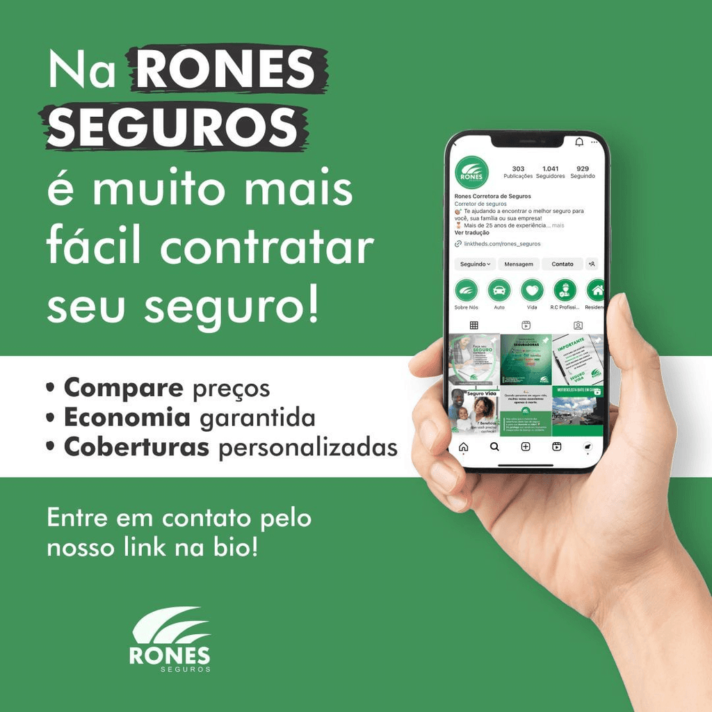 Na Rones Corretora de Seguros, contratar seu seguro ficou ainda mais fácil. Compare preços, escolha a cobertura ideal e faça tudo online com o auxílio de um corretor de seguros especializado.