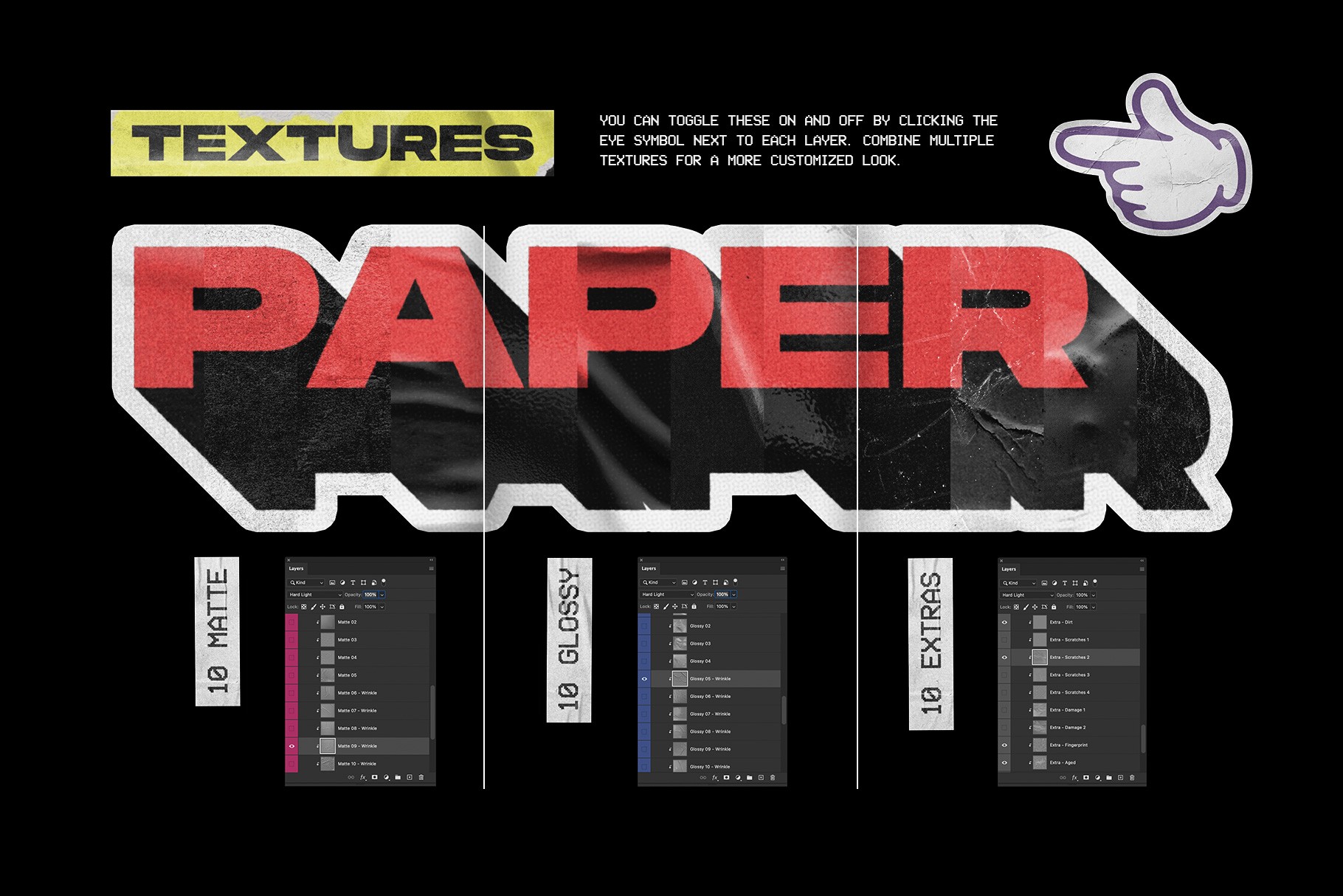 Sticker Labs sticker textures including matte glossy and extra realistic effects