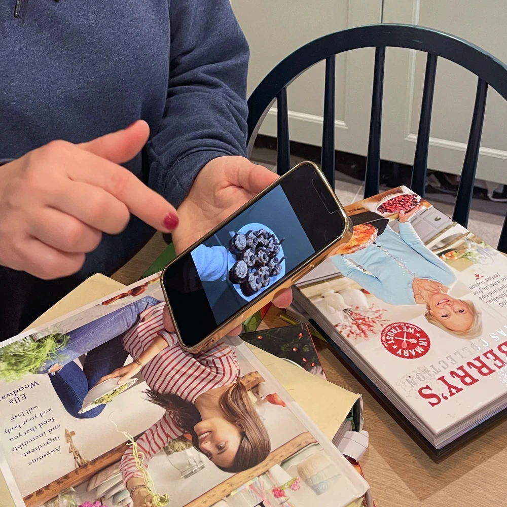 SHowing recipes on phone
