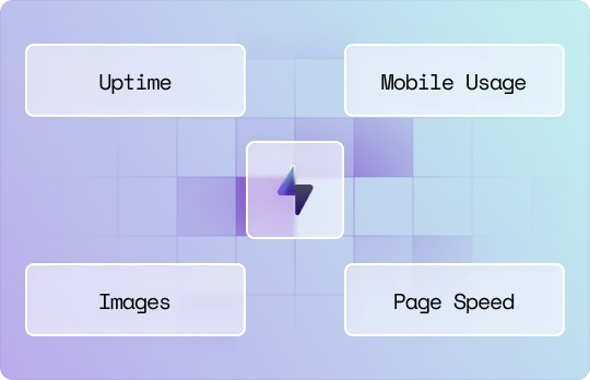 A thunderbolt icon with the four stages of the performance testing