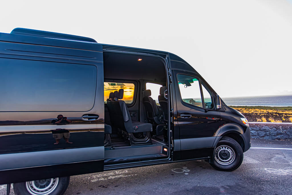Black 12 Passenger Mercedes Sprinter for Rent