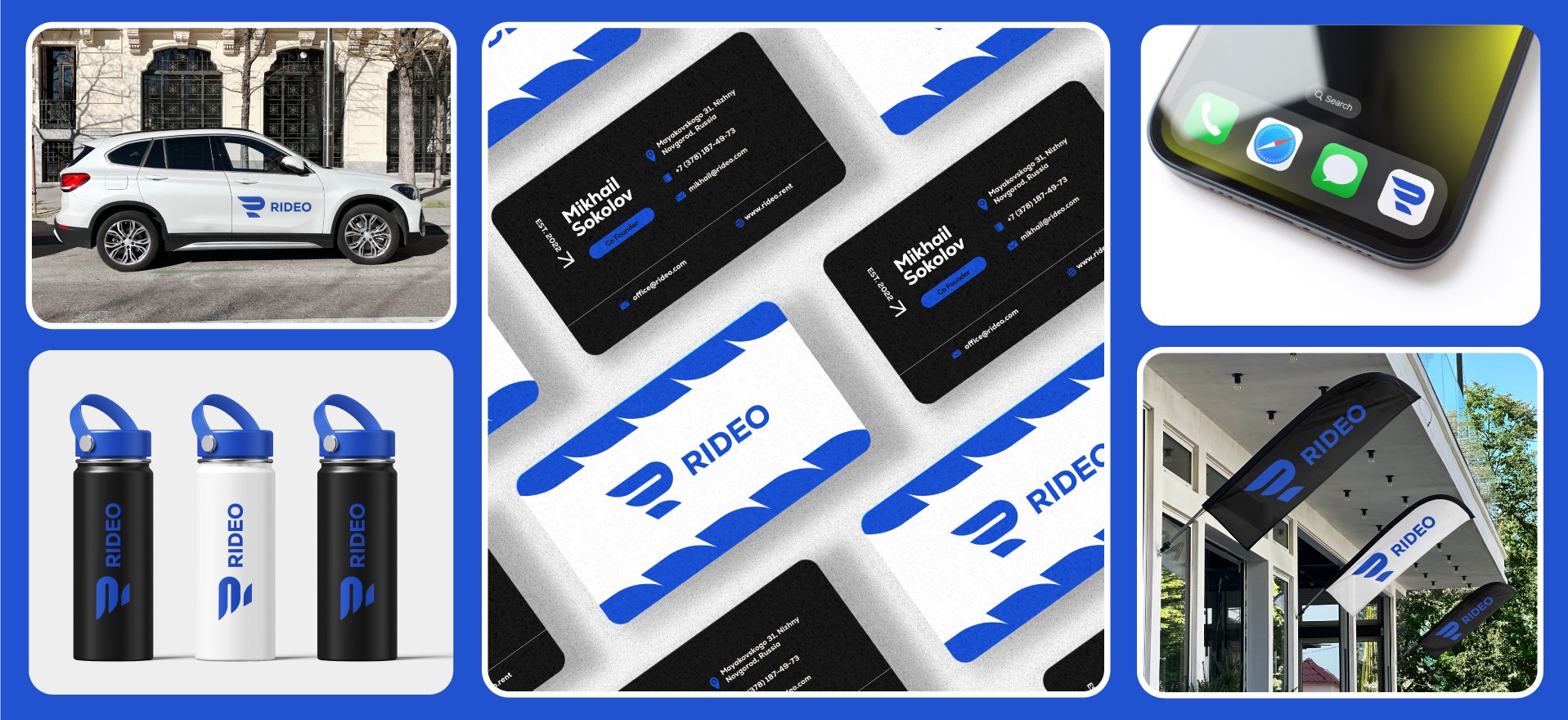 rideo car rental 8bit creative solutions branding brand identity logo design business card website design development creative agency marketing advertising seo mauritius
