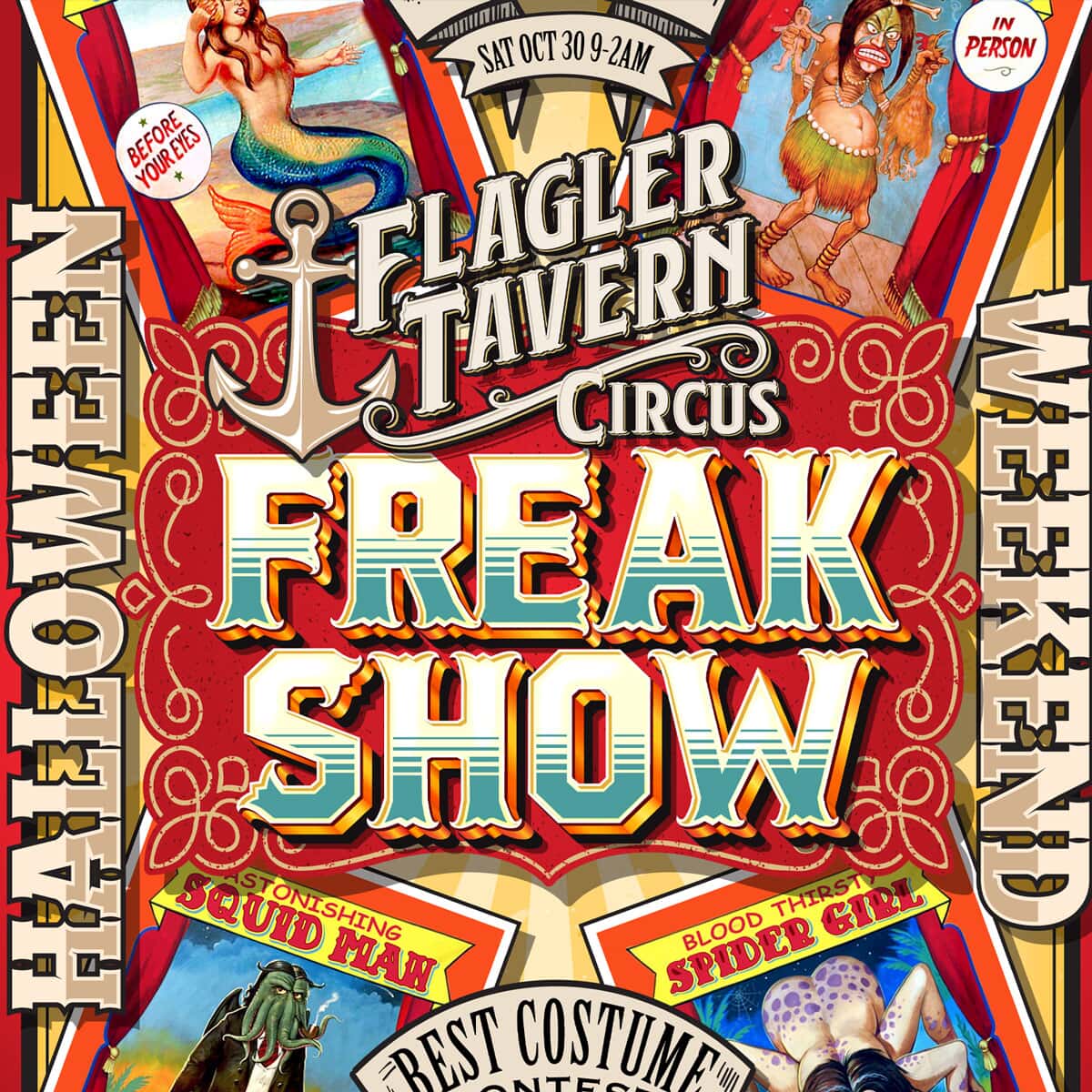 Photo of Flagler Tavern Freak Show poster