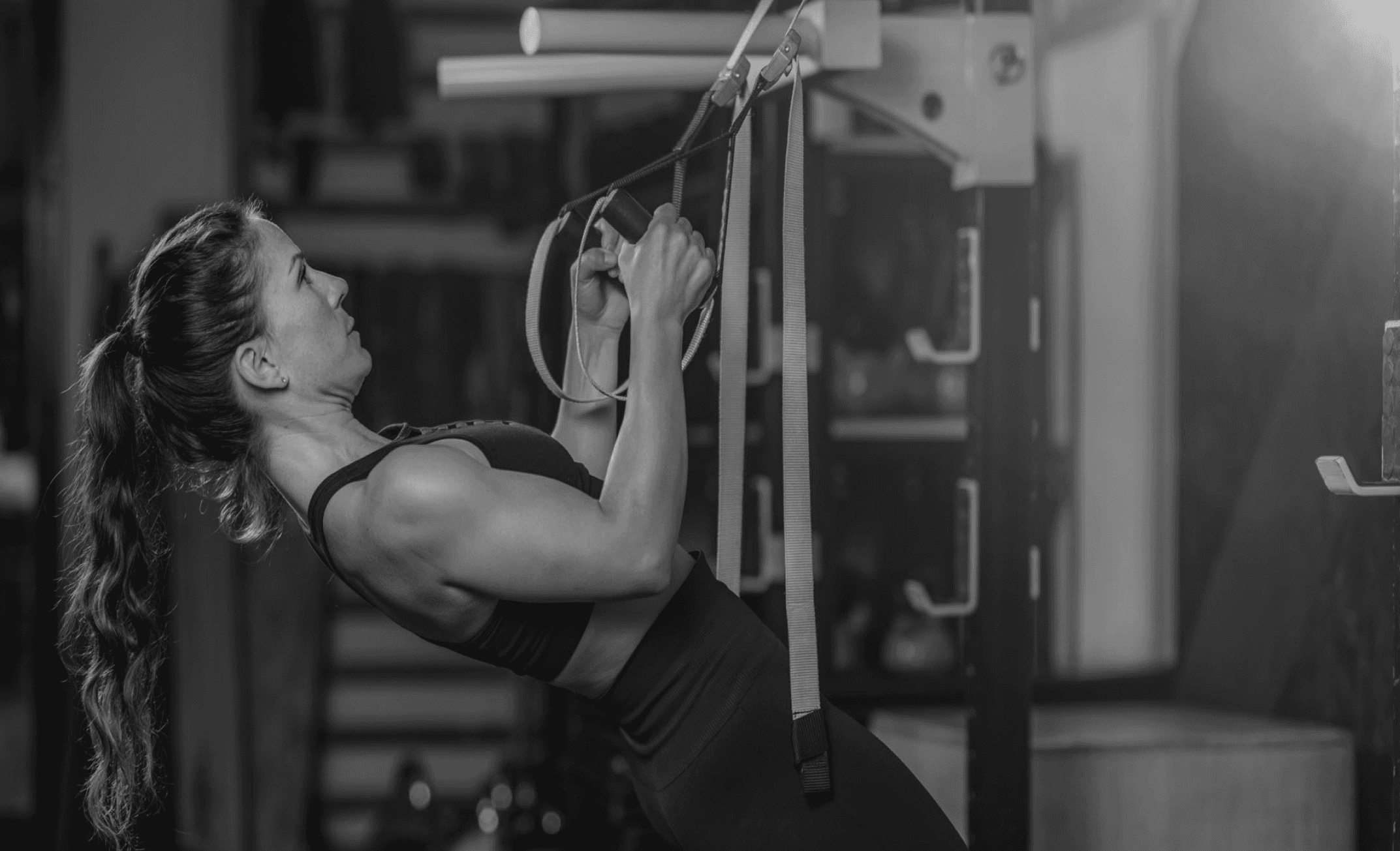 Woman doing fitness workout at the gym