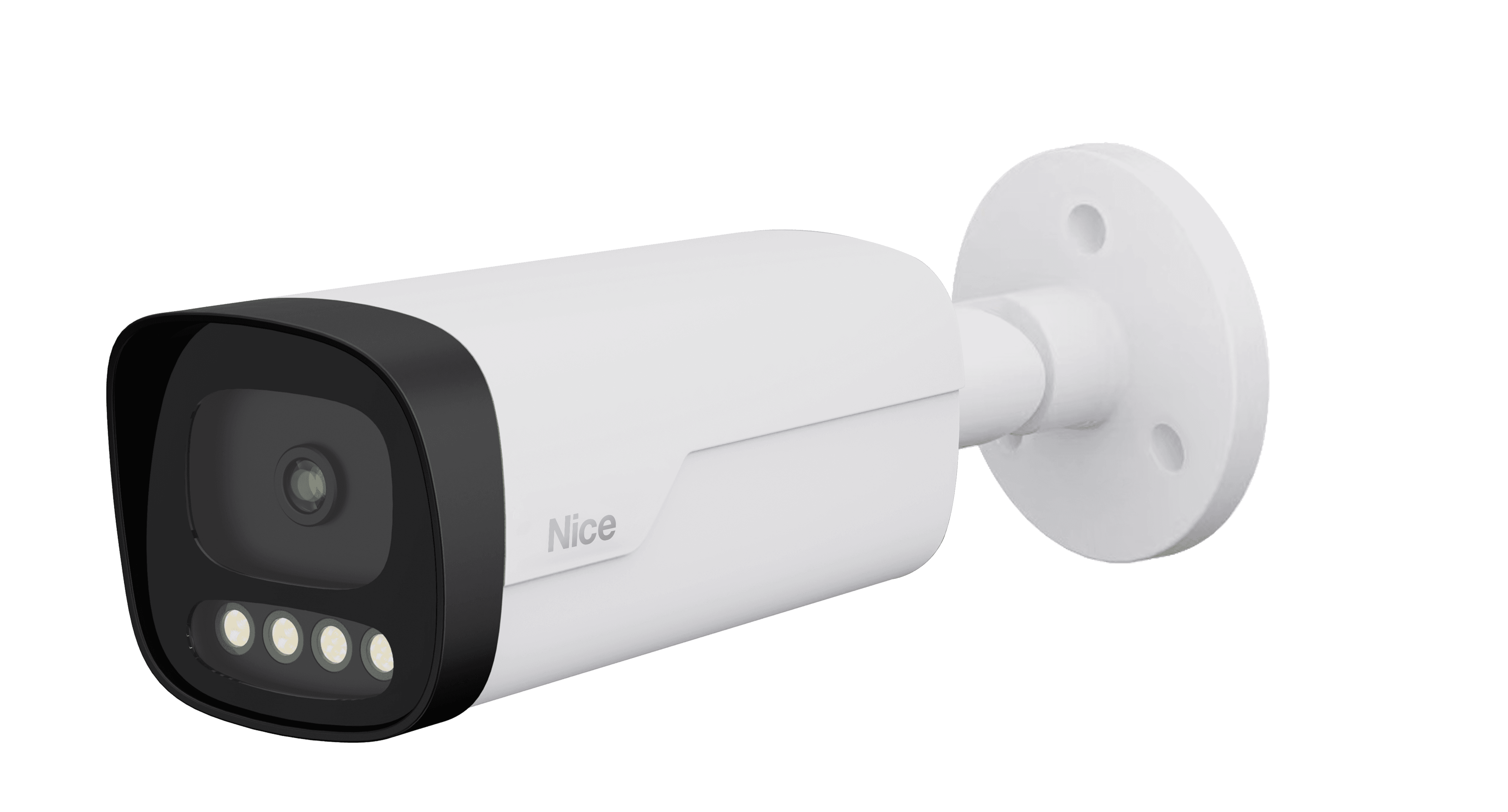 White security camera with IR LEDs