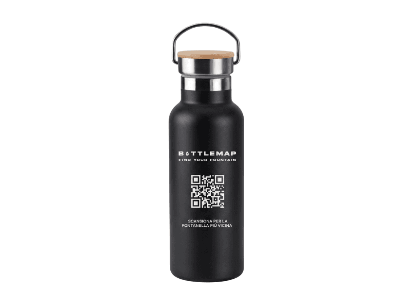 Bottlemap smart bottle tracker in black