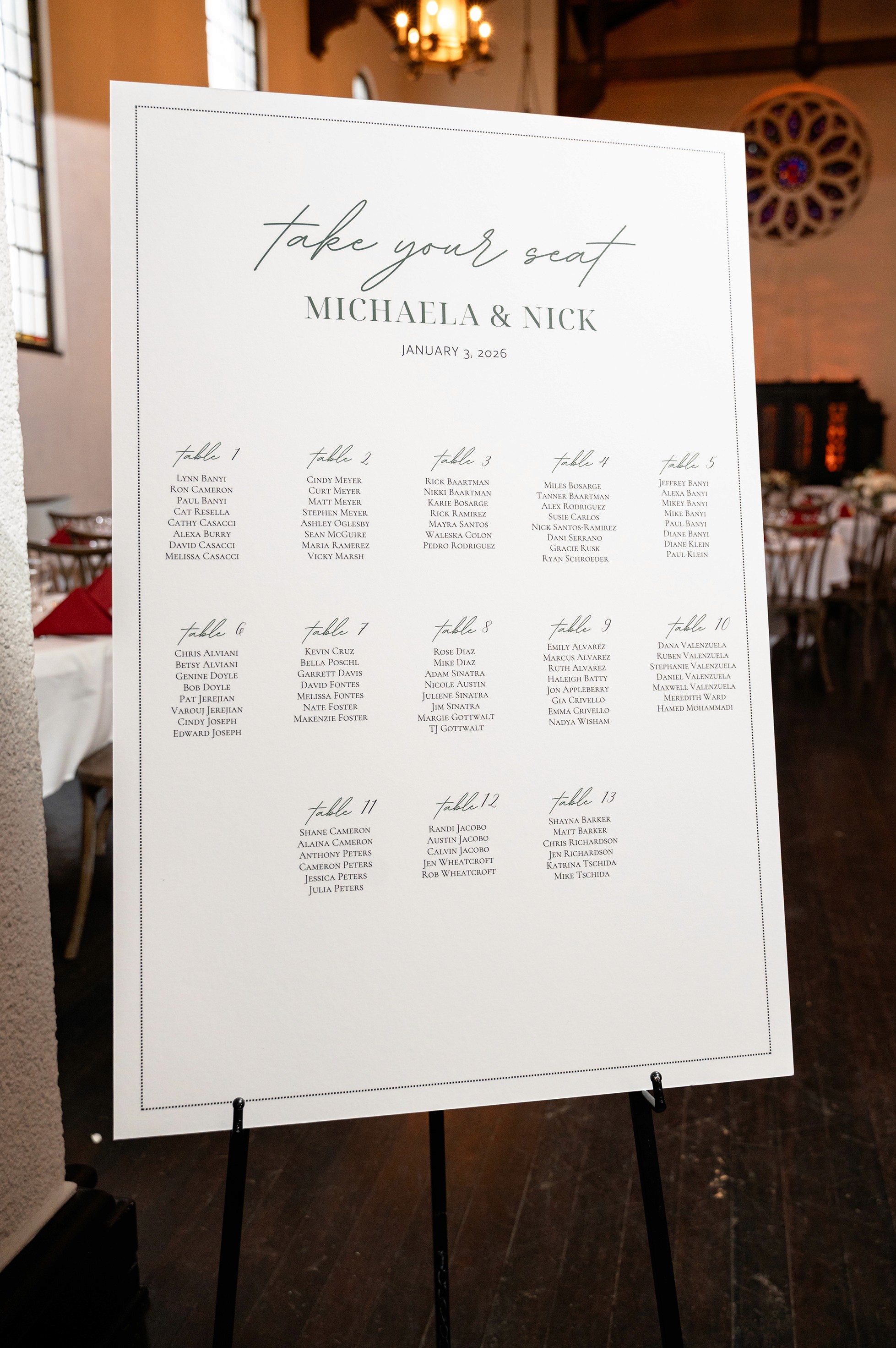 Flat lay wedding details with bouquet, rings, and sparkling bridal heels