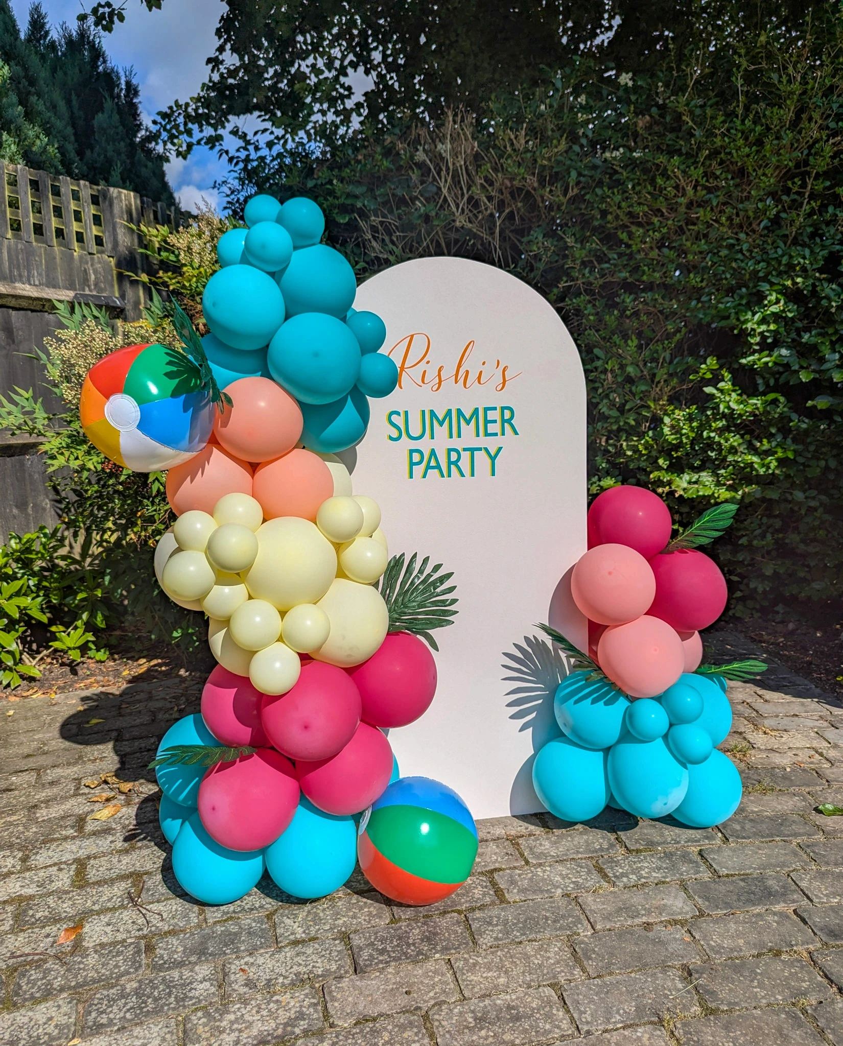 Summer themed backdrop