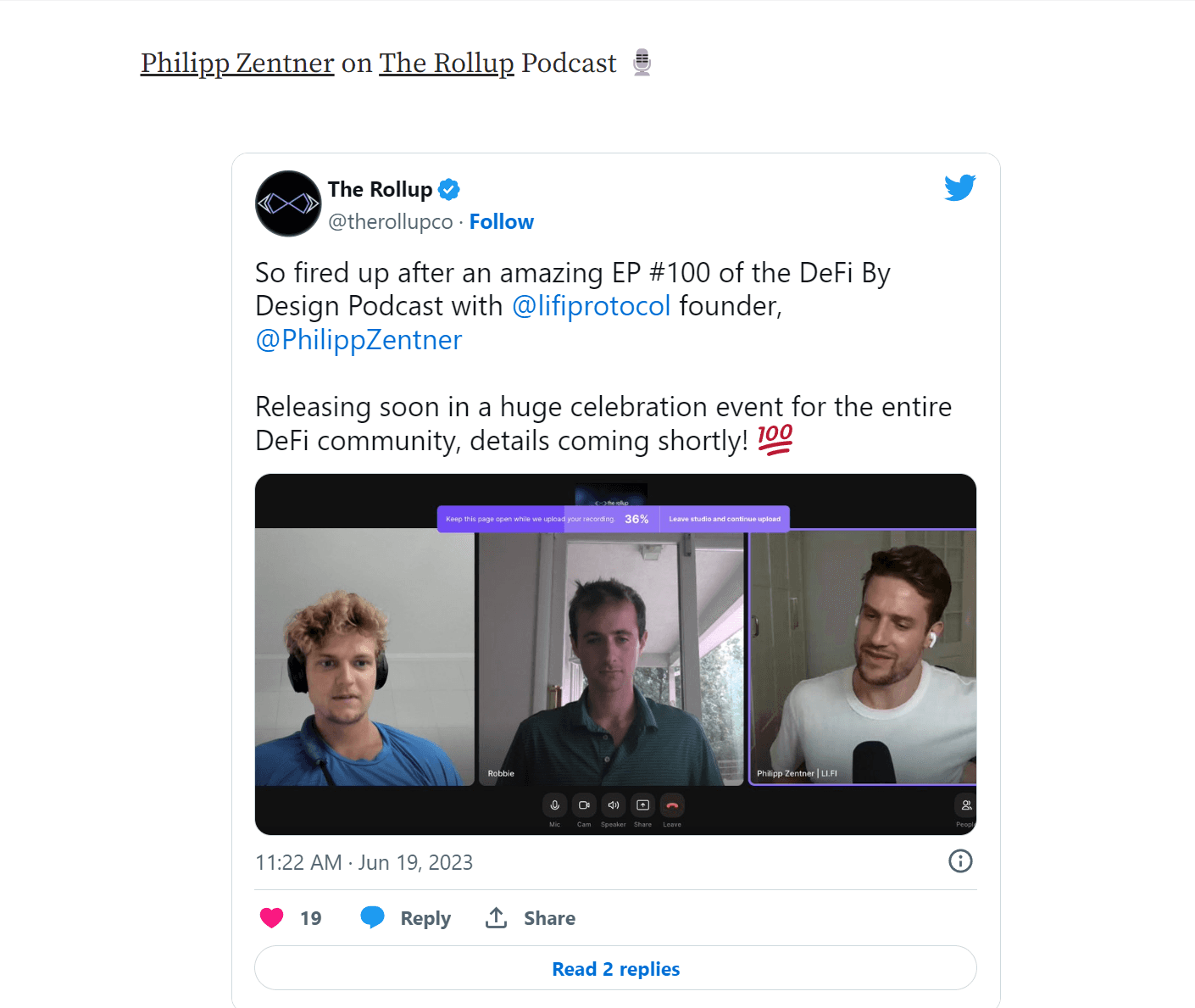 Rollup podcast