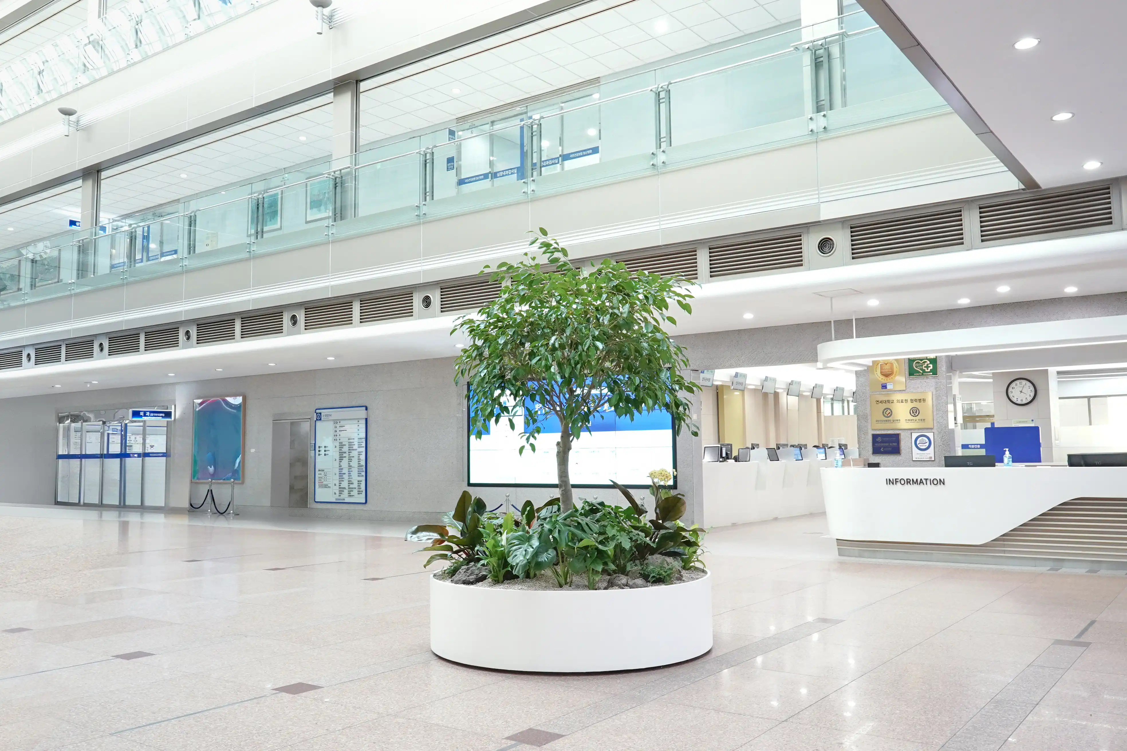 에코피플의 라운드형 실내정원 디자인