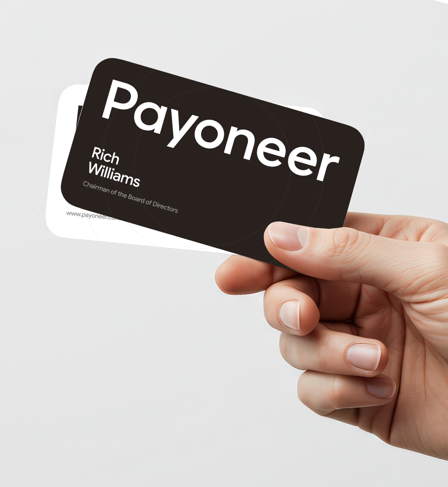 LinkMatch branded ID badge design with corporate colors and verification mark