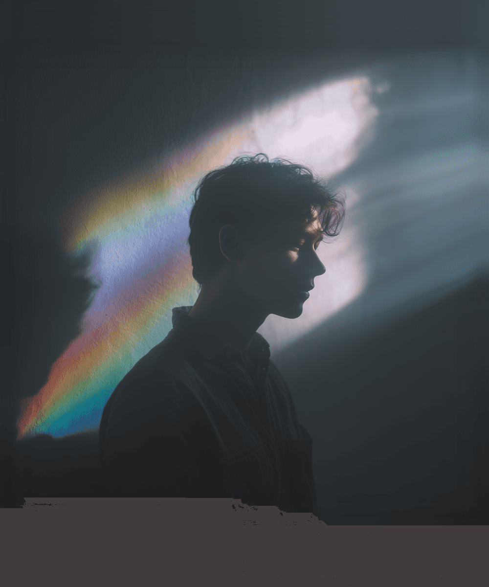 Rainbow Silhouette Portrait