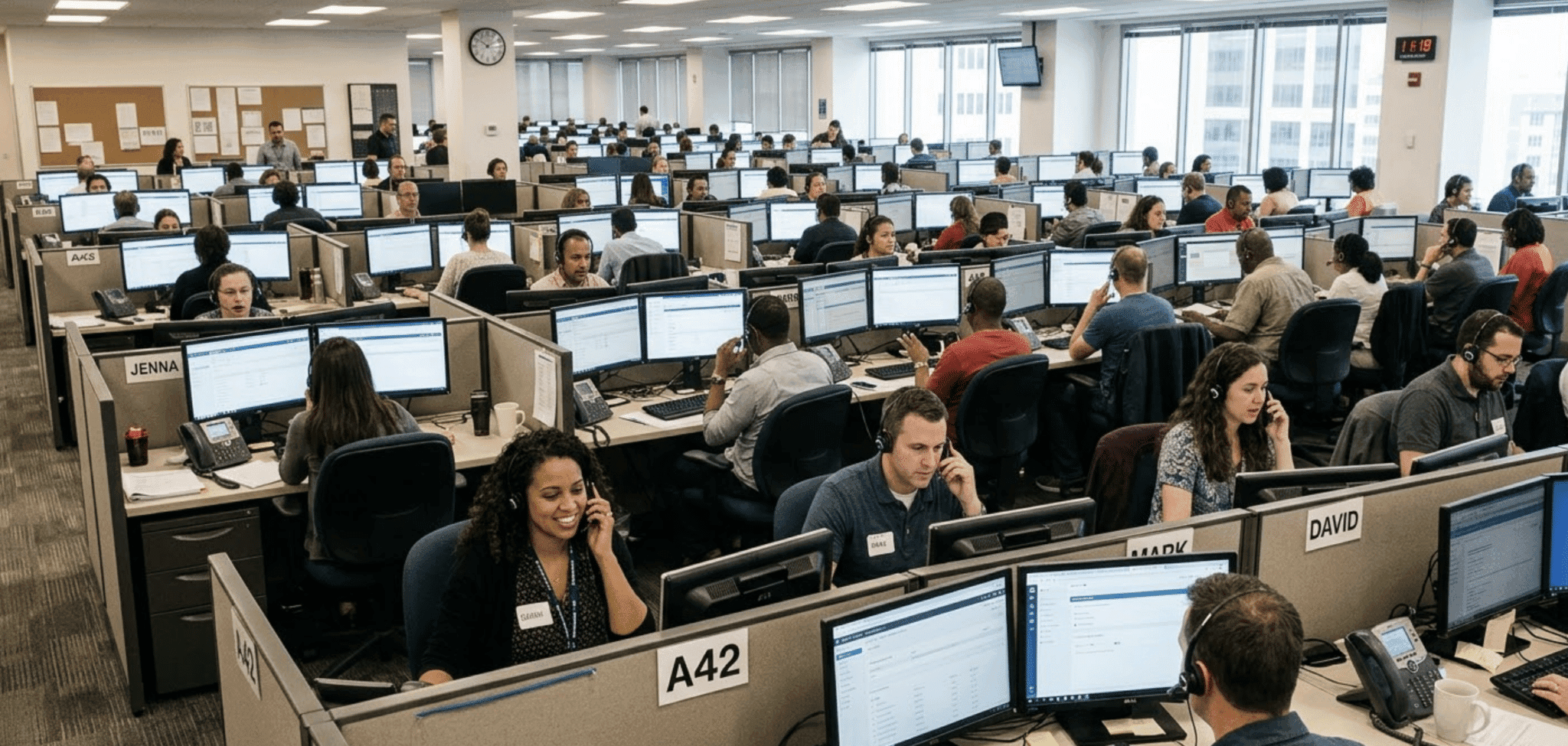 A chaotic call center and medical answering service