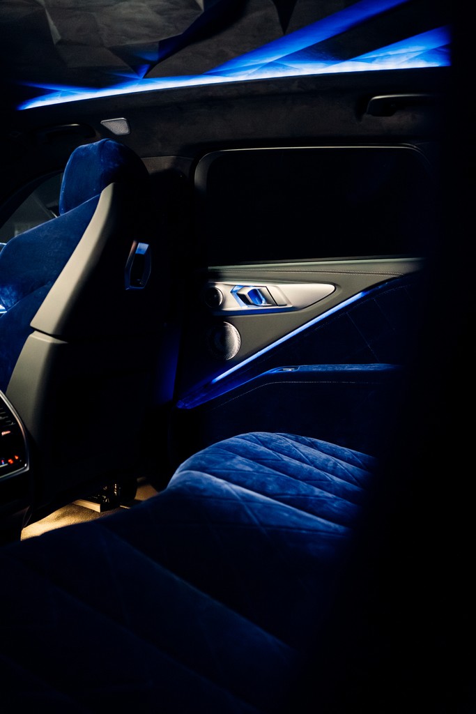 Interior shot of a BMW XM showcasing dashboard and seats