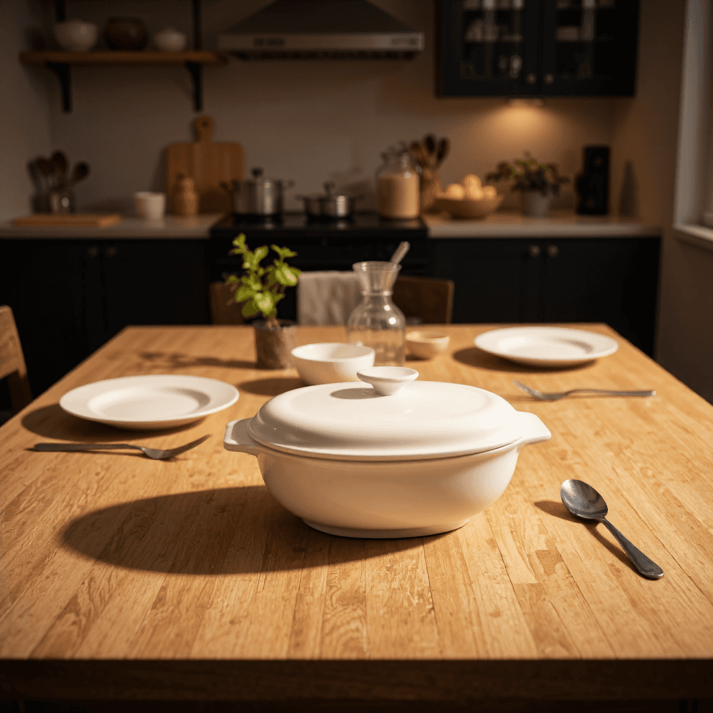 product photography of side dish container