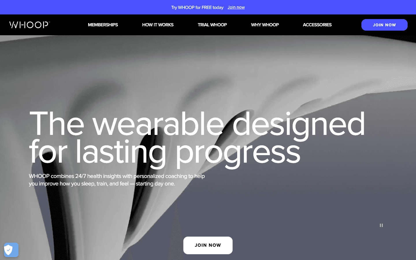 Whoop website (whoop.com)