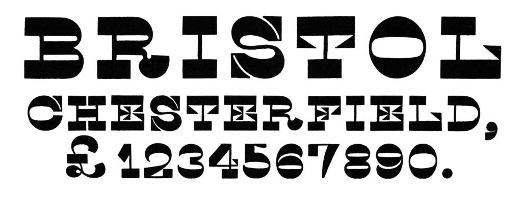 Insanely Funky reverse contrast woodtype by Caslon & Catherwood, 1821