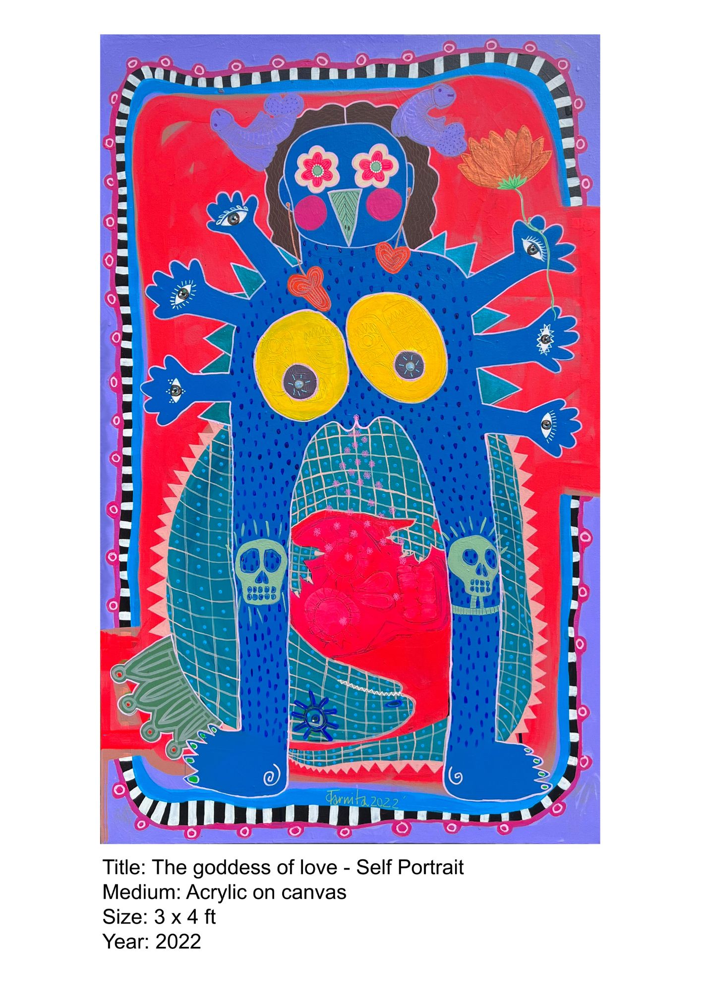 herd of sheep on road painting