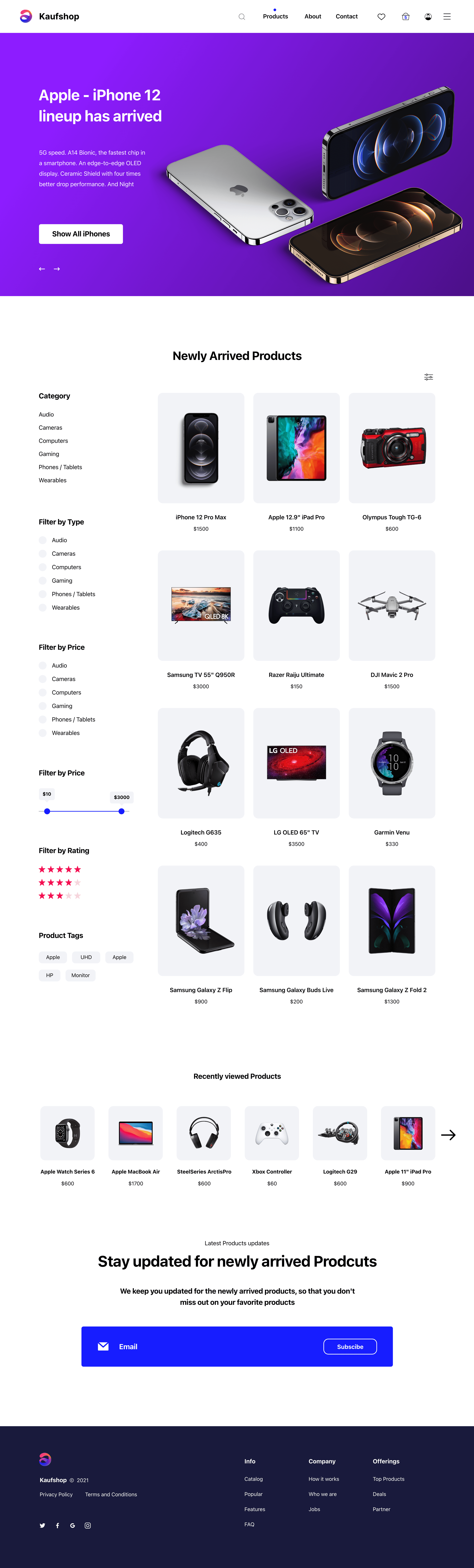 Kaufshop Webdesign