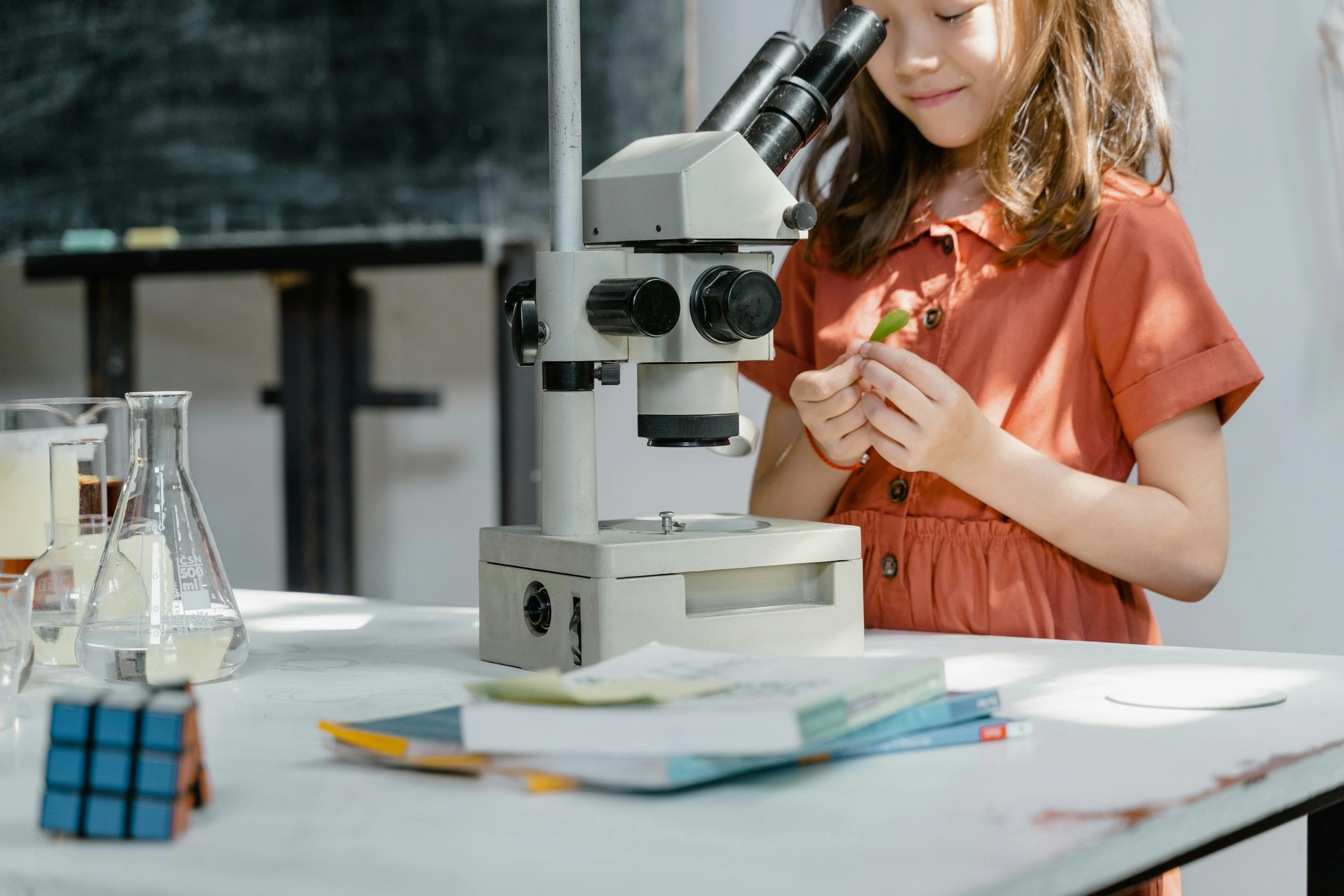 Science Tuition in Singapore, girl experimenting