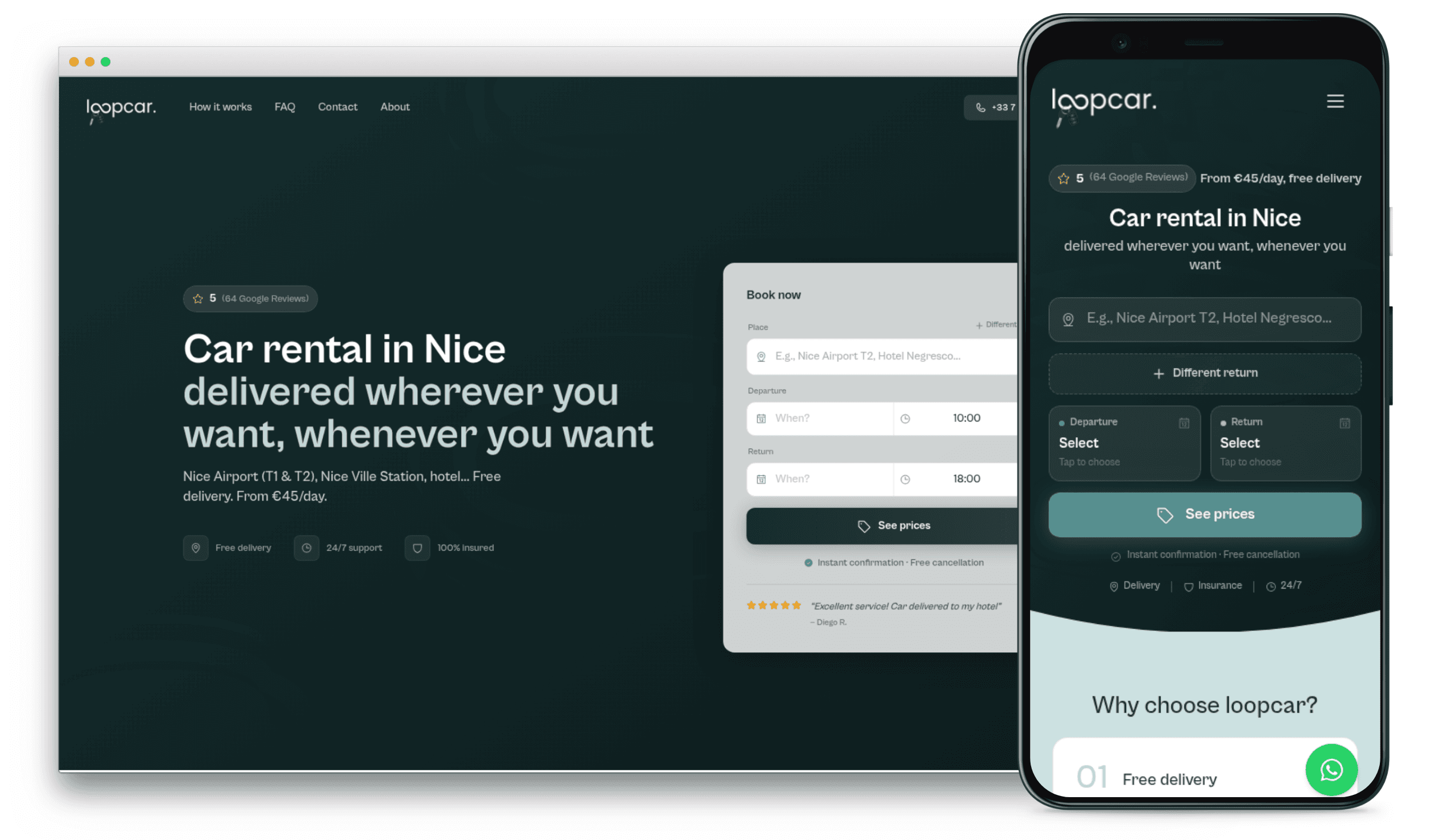 mockup présentationdu travail sur le site ACA GARE