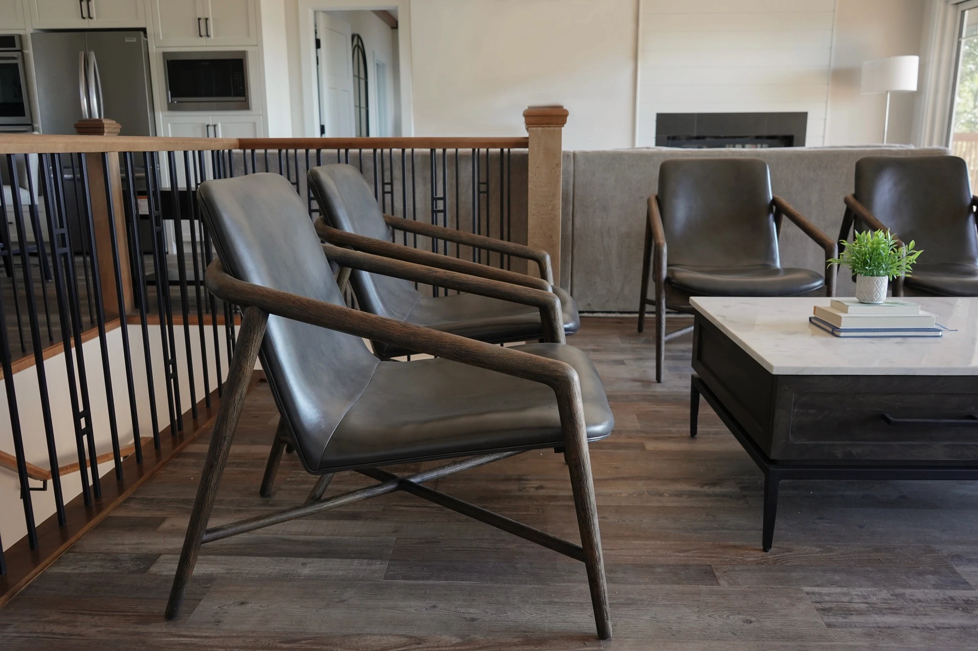 Project gallery image highlighting warm natural materials and calm layered styling and thoughtful residential interior design selections by Mint Interior Design.