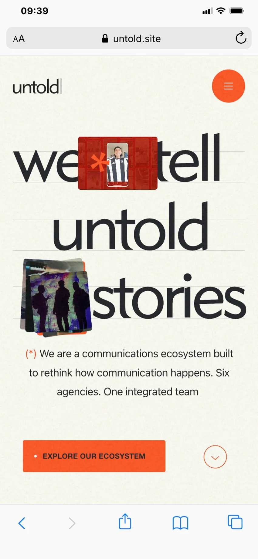 Untold | Screenshot - mobile : hero section
