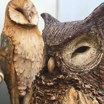 Owl sculptures by Sussex sculptor Abby Martin