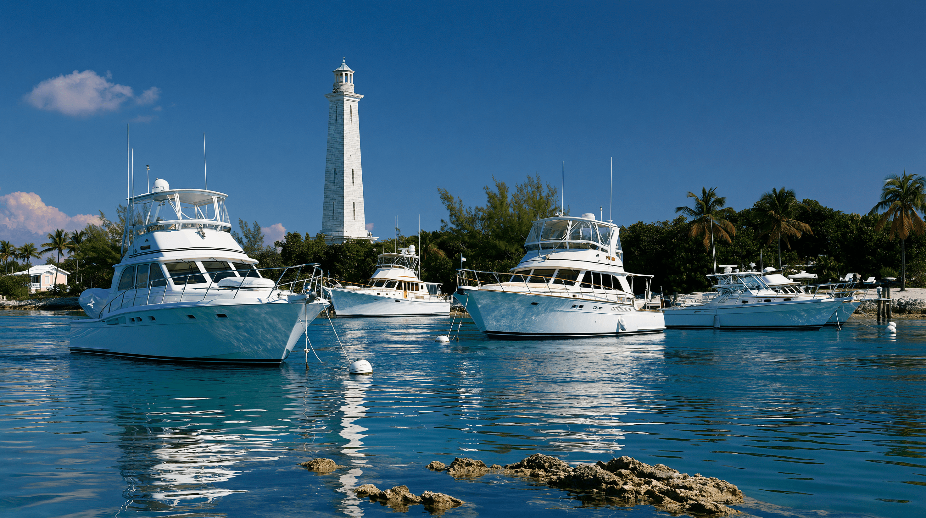 sport cruisers docked in port