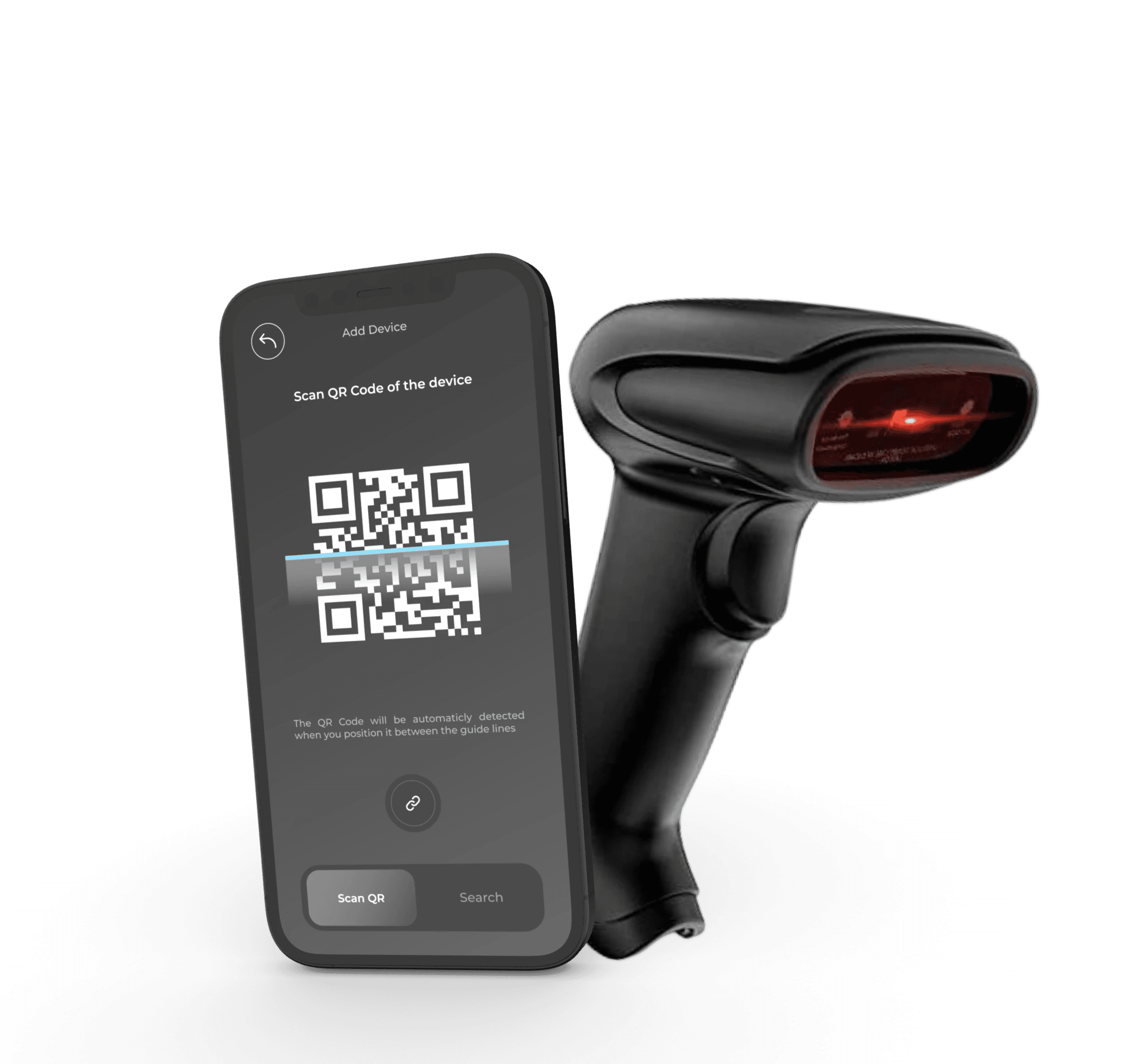 QR code scanning with mobile phone and handheld barcode scanner for digital wallet pass validation