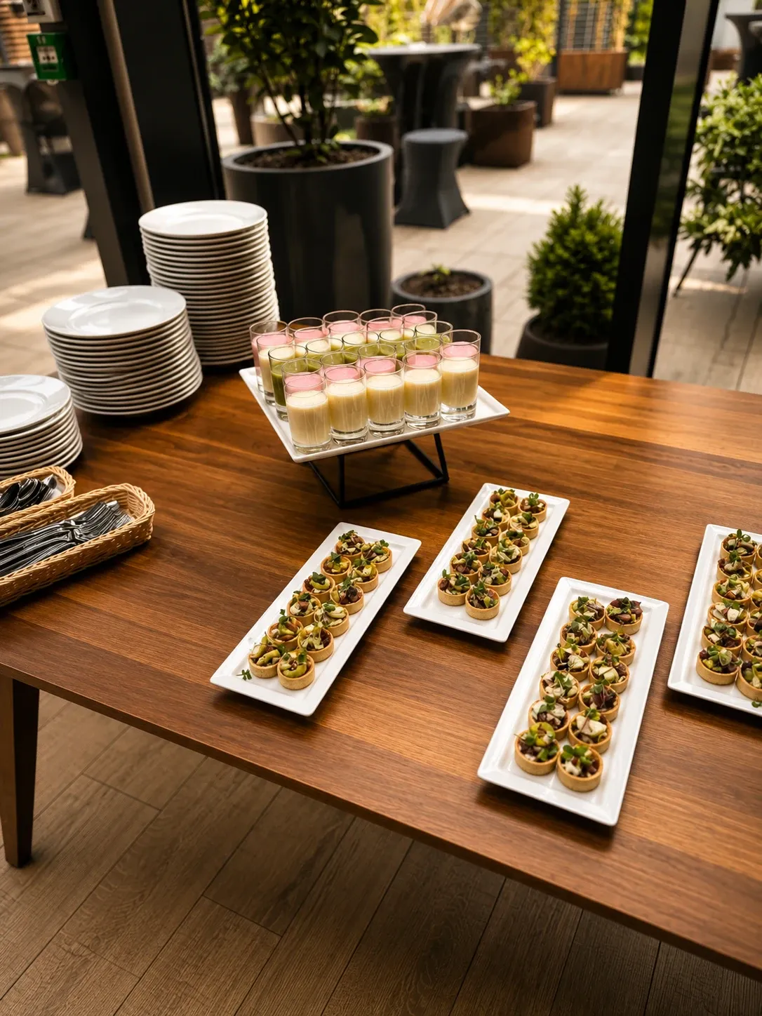 mBank conference catering: snacks and desserts for the coffee break