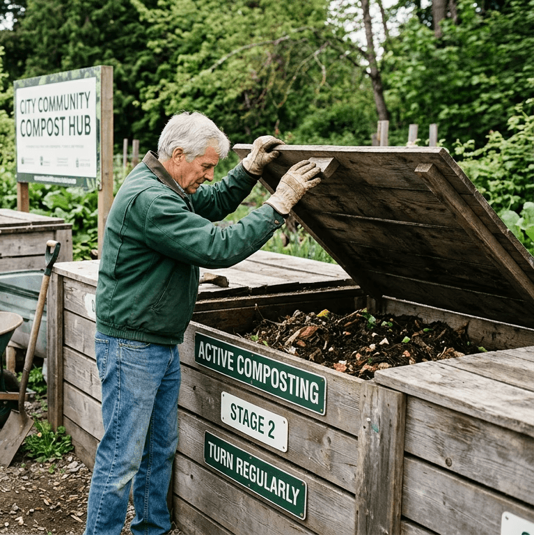 Hands planting seedlings in garden soil