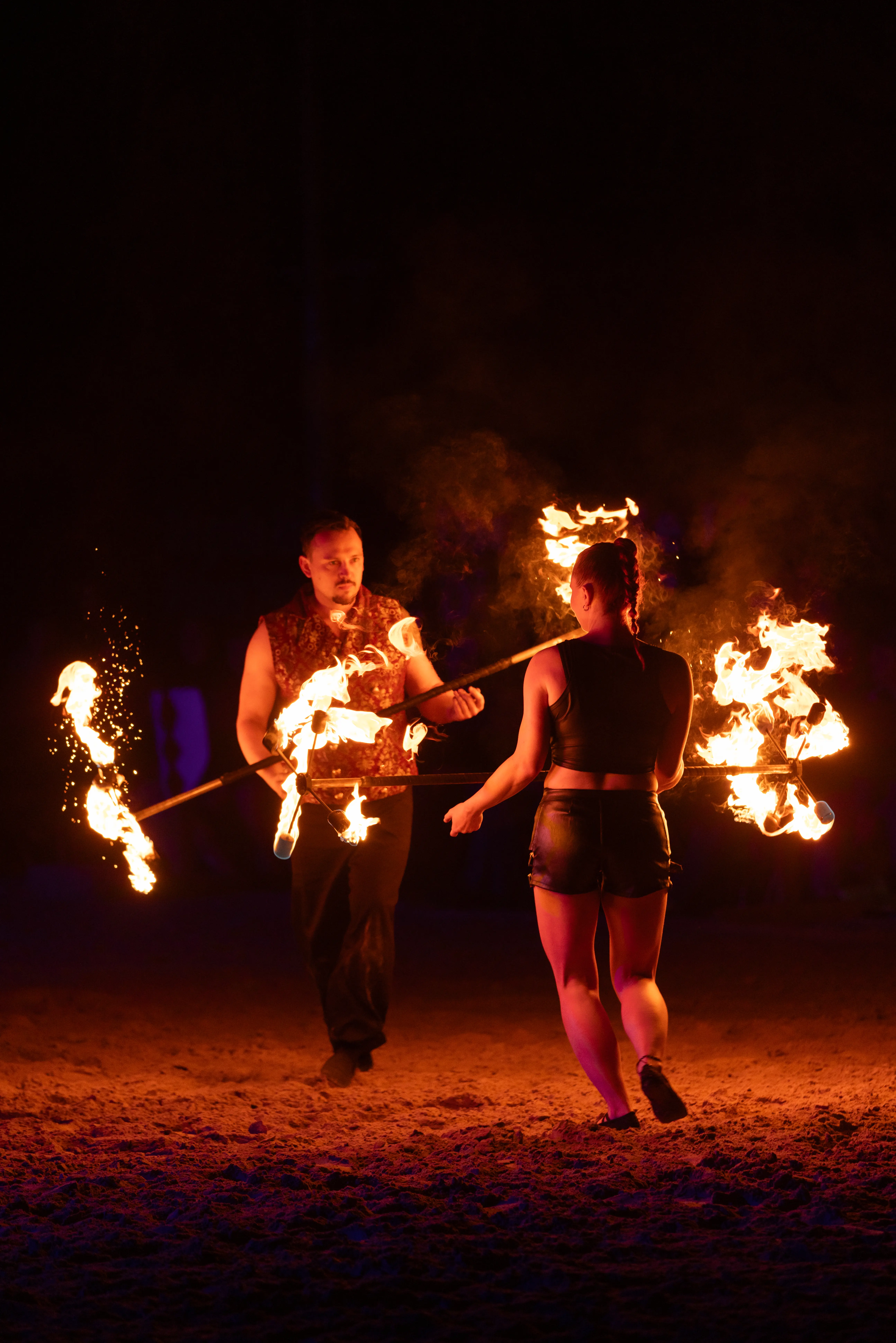 Duo Feuershow in der Nähe von Stuttgart