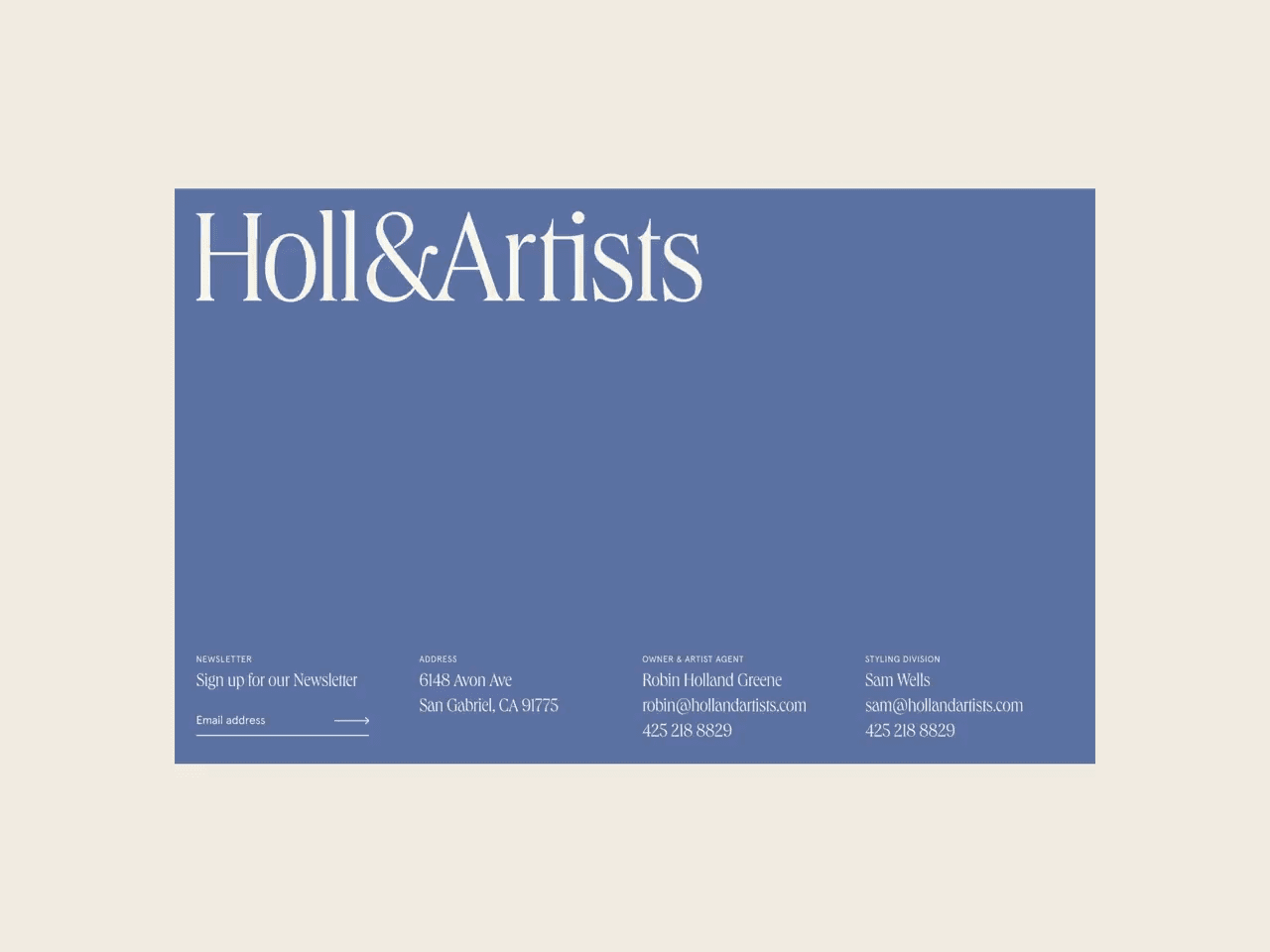 Holl&Artists - Elena Smirnova - DESIGN BOD - Web