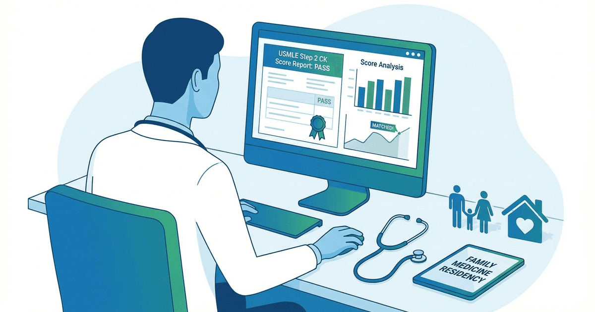 Cover: USMLE Step 2 CK Score for Family Medicine Residency: What You Need in 2026