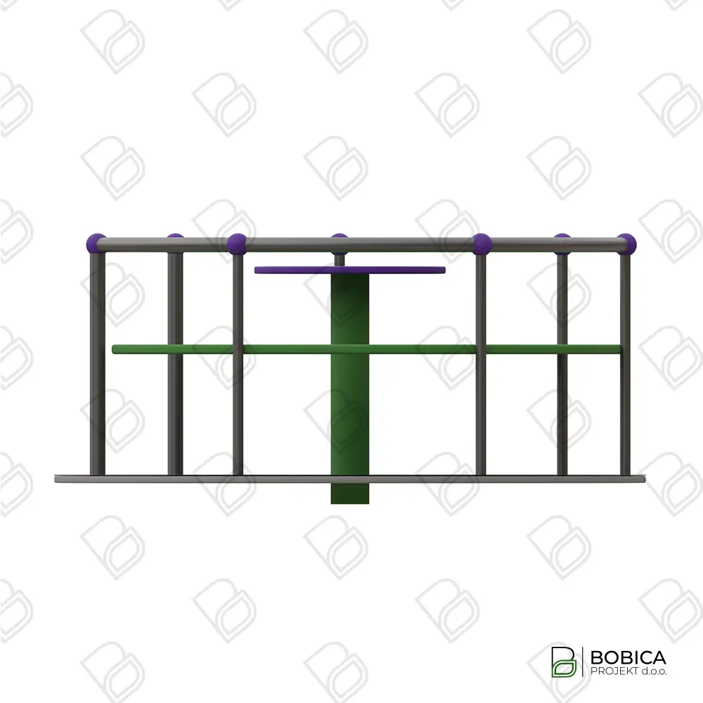 Vrtuljak s polukružnom klupom "SpinPlay"