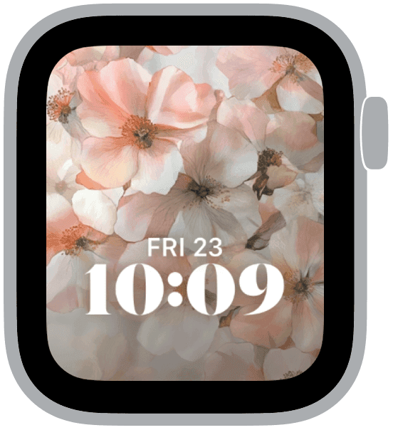an apple watch face from the easter florals collection