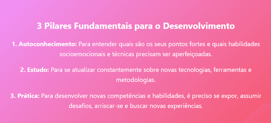 3 pilares para desenvolver sua carreira