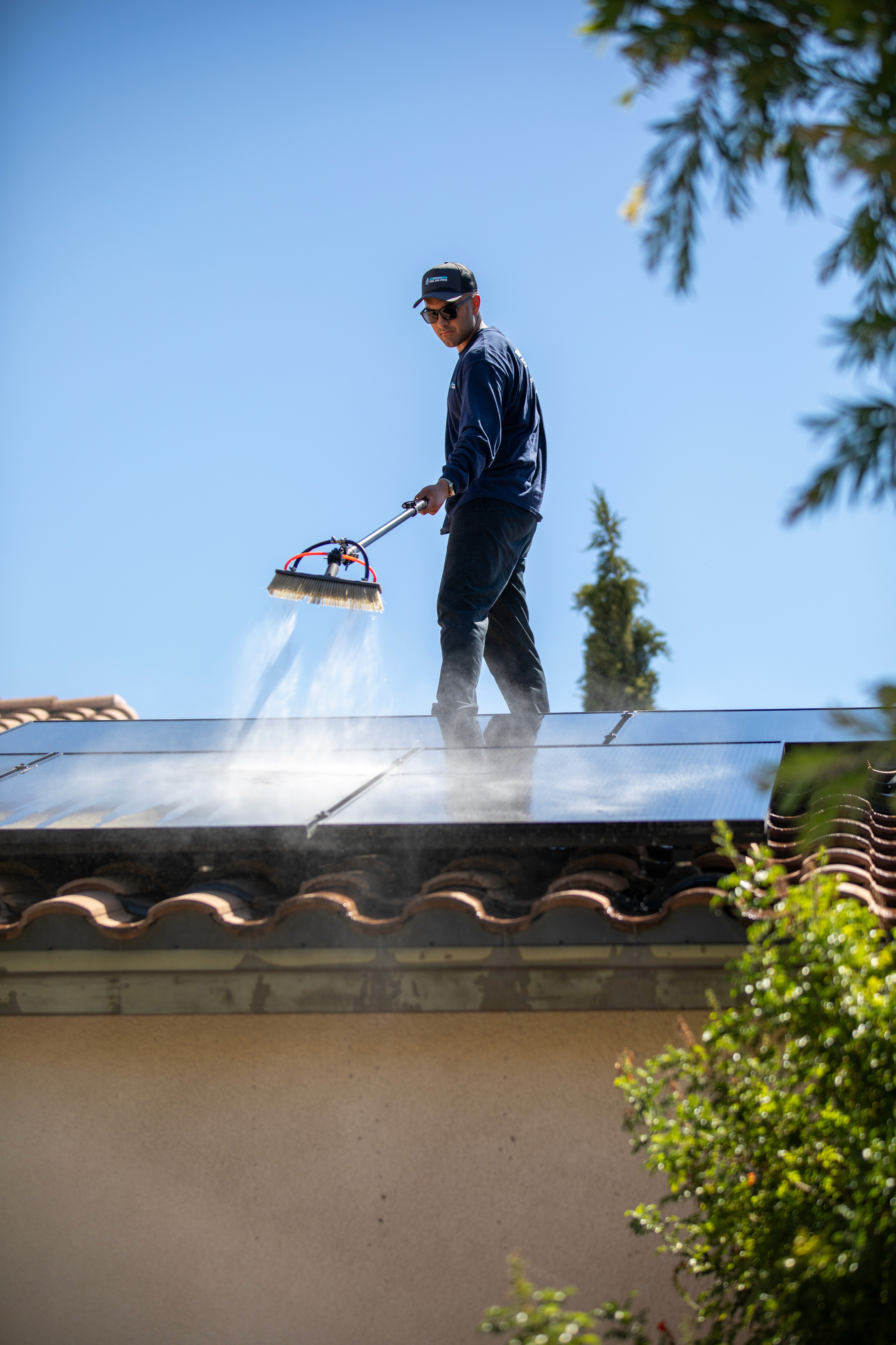 Professional solar panel cleaning service by SoCal Solar Pro