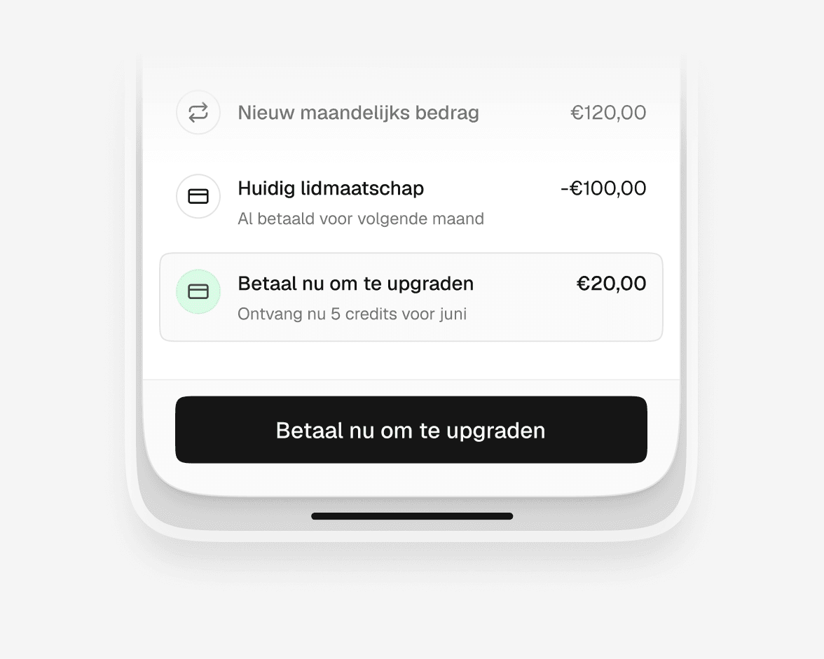 We hebben het upgraden van een lidmaatschap enorm vereenvoudigt, wat leidt tot betere upgrade conversie.