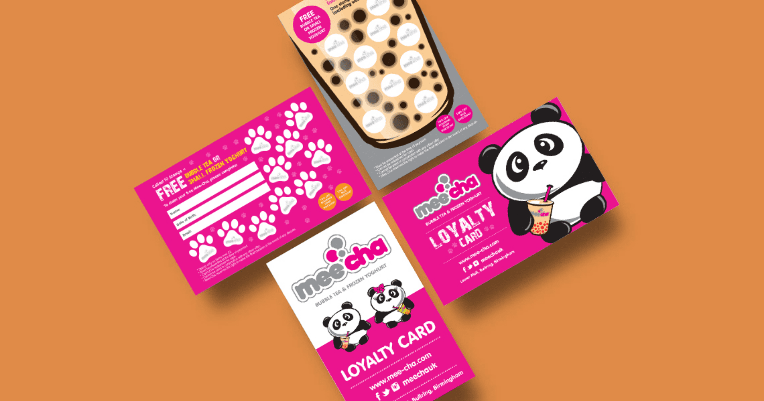 Loyalty cards for a bubble tea shop