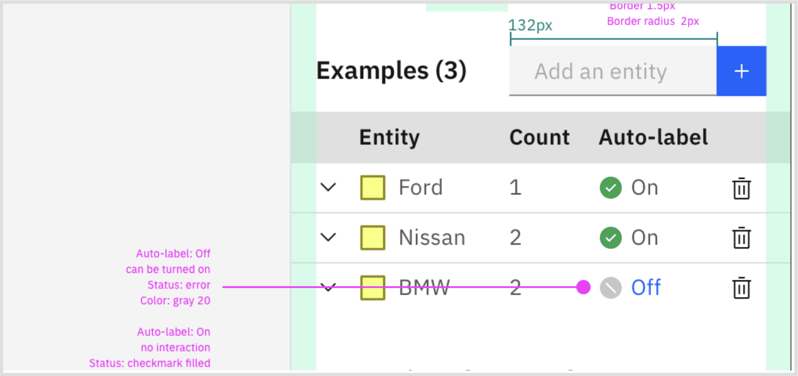 Final vocabulary training UI with full term management