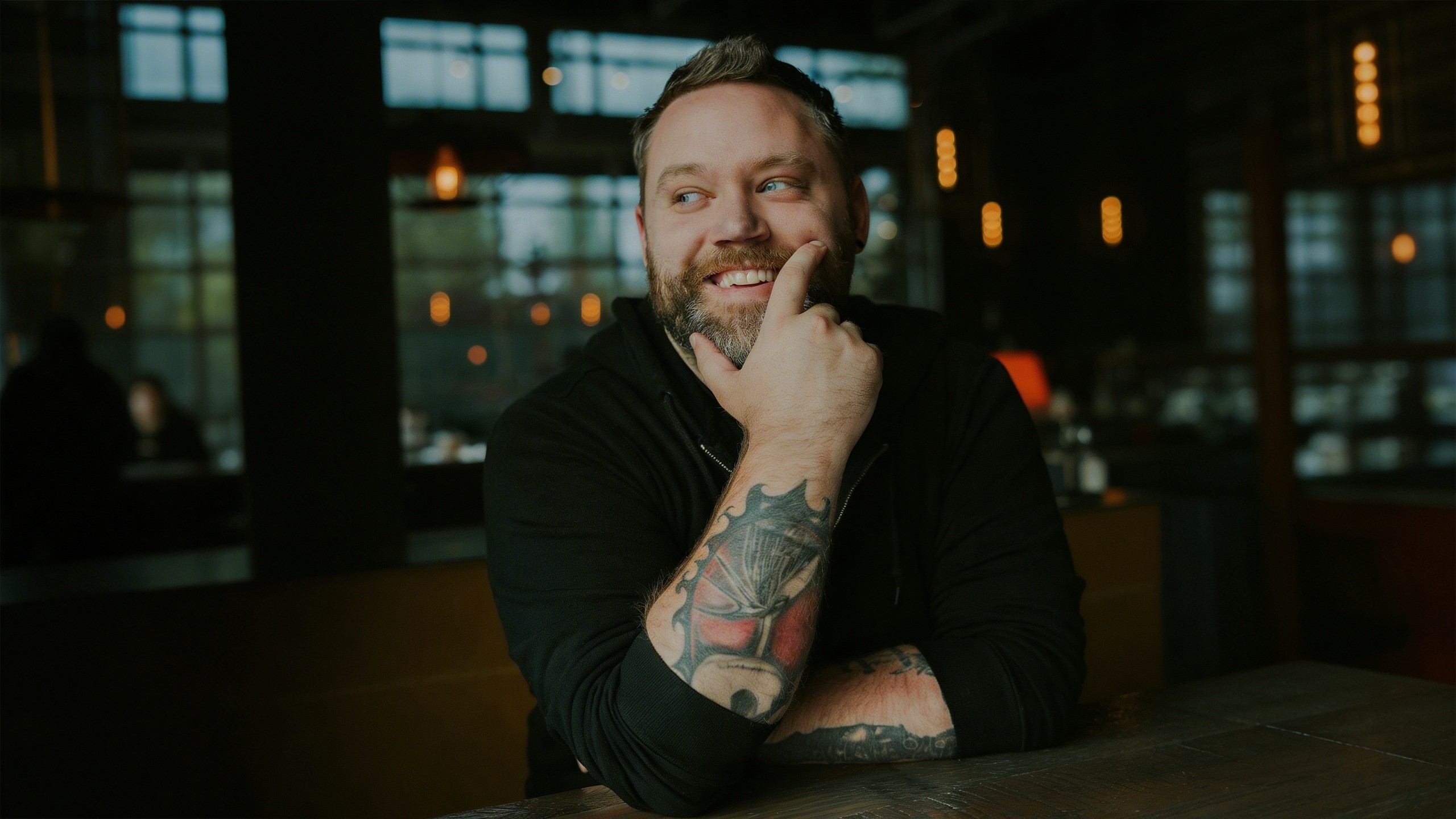 Dynamic picture of a cyclist riding downhill