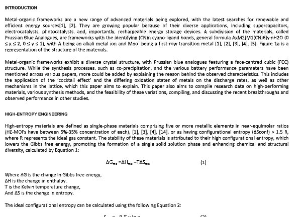 RISE Research student's research paper on enery storage and materials science published at global scientific journal