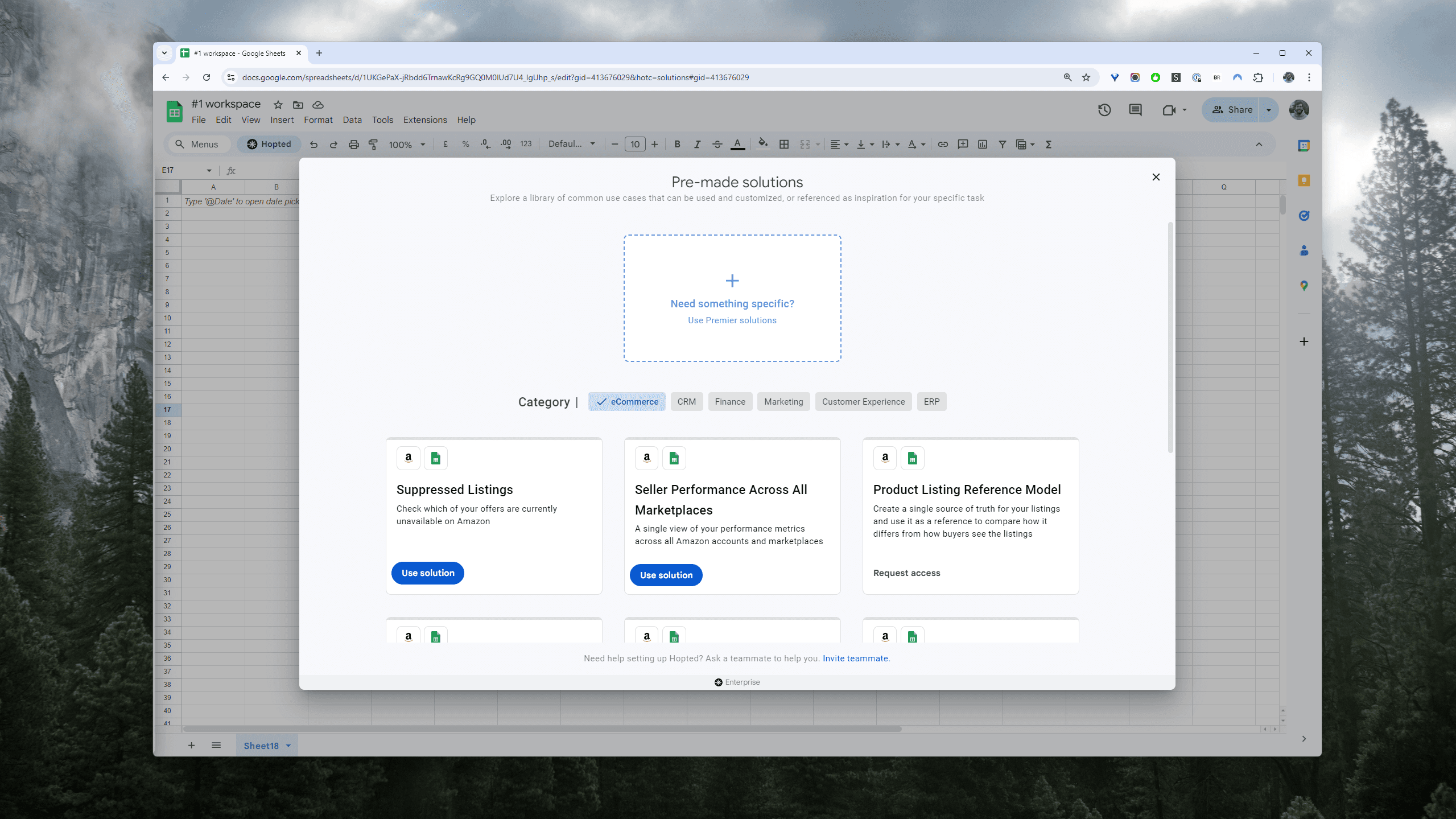 Hopted In Google Sheets