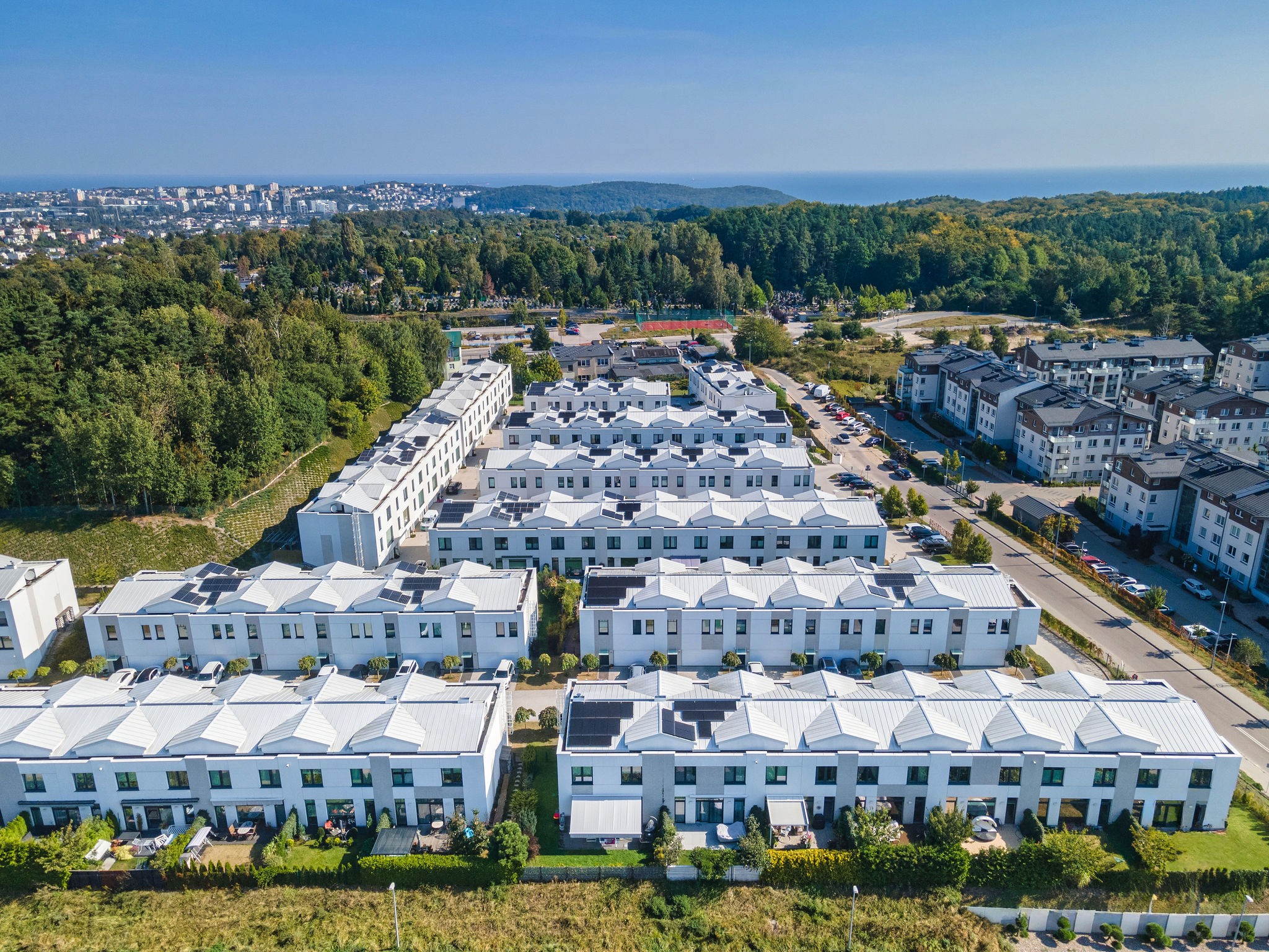 Zdjęcie osiedla domów jednorodzinnych