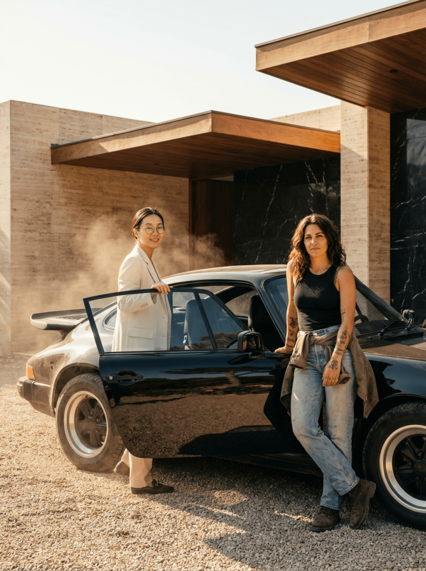 Women with Porsche